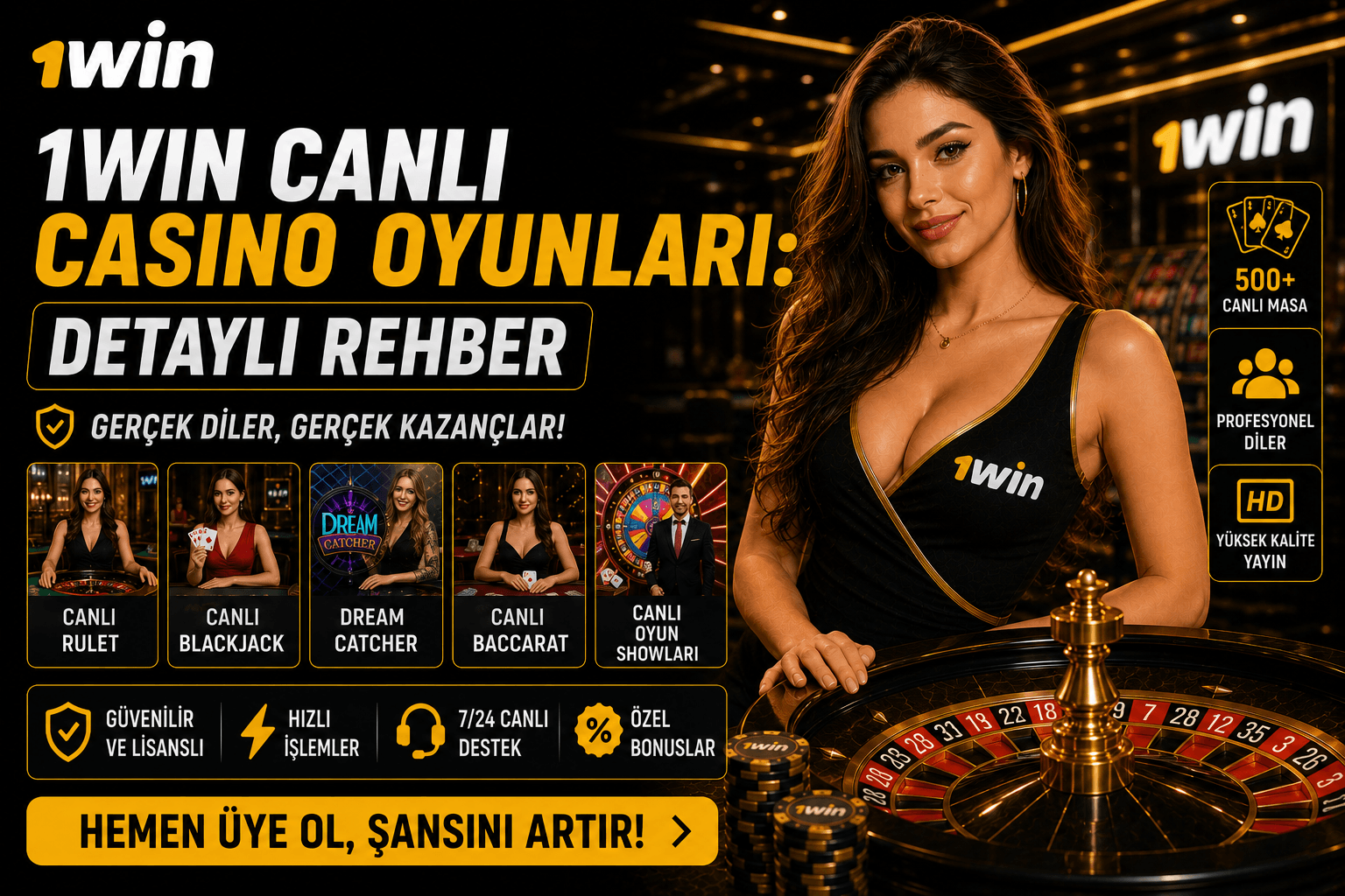 1Win Canlı Casino Oyunları: Detaylı Rehber