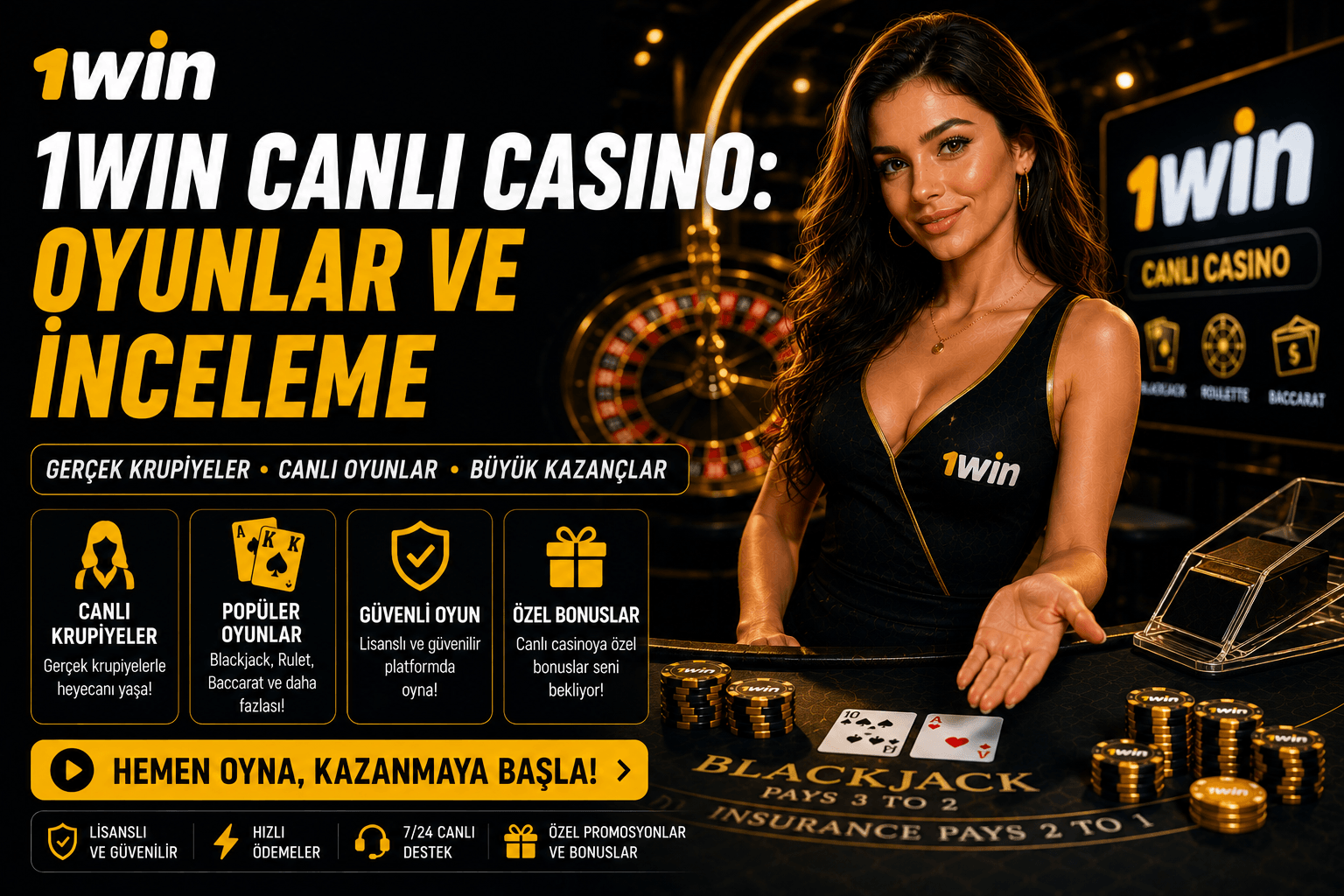 1Win Canlı Casino: Oyunlar ve İnceleme 2026